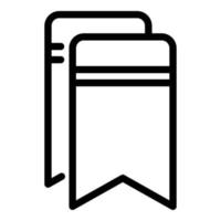 icône de signet de carton, style de contour vecteur