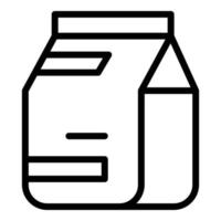 icône de pack de chat de lait, style de contour vecteur