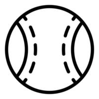 icône de boule de chien, style de contour vecteur