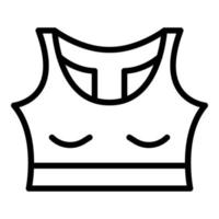 icône de soutien-gorge de femme de sport, style de contour vecteur