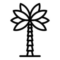 icône de cocotier, style de contour vecteur