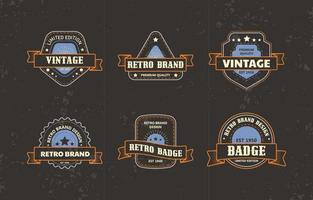 collection de badges vintage vecteur