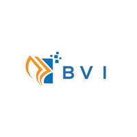 création de logo de comptabilité de réparation de crédit bvi sur fond blanc. vecteur