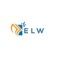 création de logo de comptabilité de réparation de crédit elw sur fond blanc. elw initiales créatives croissance graphique lettre logo concept. création de logo de financement d'entreprise elw. vecteur