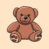 illustration graphique vectoriel d'ours en peluche mignon adapté aux enfants