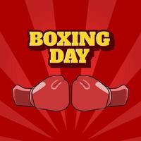 illustration graphique vectoriel de la vente du jour de boxe avec gant de boxe. offre spéciale boxing day