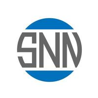création de logo de lettre snn sur fond blanc. concept de logo de cercle d'initiales créatives snn. conception de lettre snn. vecteur