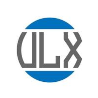 création de logo de lettre ulx sur fond blanc. concept de logo de cercle d'initiales créatives ulx. conception de lettre ulx. vecteur