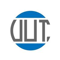 création de logo de lettre uut sur fond blanc. concept de logo de cercle d'initiales créatives uut. conception de lettre uut. vecteur