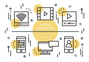 Free Linear Digital Marketing Vector Elements