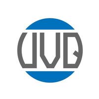 création de logo de lettre uvq sur fond blanc. concept de logo de cercle d'initiales créatives uvq. conception de lettre uvq. vecteur