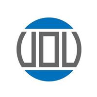 création de logo de lettre uov sur fond blanc. concept de logo de cercle d'initiales créatives uov. conception de lettre uov. vecteur