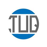 création de logo de lettre tuq sur fond blanc. concept de logo de cercle d'initiales créatives tuq. conception de lettre de tuq. vecteur