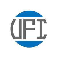 création de logo de lettre ufi sur fond blanc. concept de logo de cercle d'initiales créatives ufi. conception de lettre ufi. vecteur
