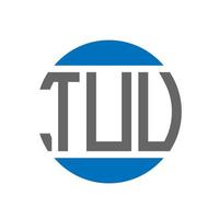 création de logo de lettre tuv sur fond blanc. concept de logo de cercle d'initiales créatives tuv. conception de lettre tuv. vecteur