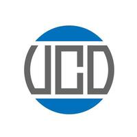 création de logo de lettre uco sur fond blanc. concept de logo de cercle d'initiales créatives uco. conception de lettre uco. vecteur