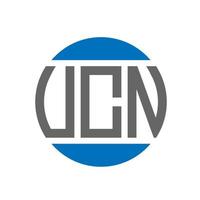 création de logo de lettre ucn sur fond blanc. concept de logo de cercle d'initiales créatives ucn. conception de lettre ucn. vecteur