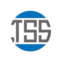 création de logo de lettre tss sur fond blanc. concept de logo de cercle d'initiales créatives tss. conception de lettre tss. vecteur