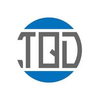 création de logo de lettre tqd sur fond blanc. concept de logo de cercle d'initiales créatives tqd. conception de lettre tqd. vecteur