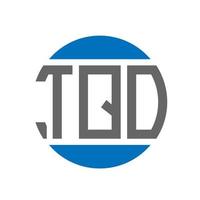 création de logo de lettre tqo sur fond blanc. concept de logo de cercle d'initiales créatives tqo. conception de lettre tqo. vecteur