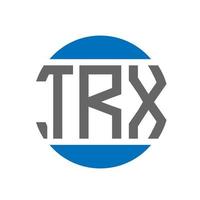 création de logo de lettre trx sur fond blanc. concept de logo de cercle d'initiales créatives trx. conception de lettre trx. vecteur