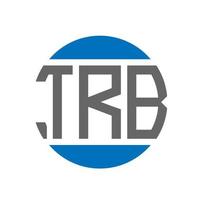 création de logo de lettre trb sur fond blanc. concept de logo de cercle d'initiales créatives trb. conception de lettre trb. vecteur