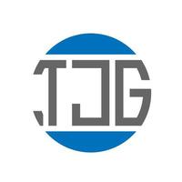 création de logo de lettre tjg sur fond blanc. concept de logo de cercle d'initiales créatives tjg. conception de lettre tjg. vecteur