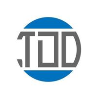 création de logo de lettre tdo sur fond blanc. concept de logo de cercle d'initiales créatives tdo. conception de lettre tdo. vecteur