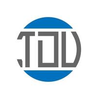 création de logo de lettre tdu sur fond blanc. concept de logo de cercle d'initiales créatives tdu. conception de lettre tdu. vecteur