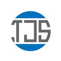 création de logo de lettre tjs sur fond blanc. concept de logo de cercle d'initiales créatives tjs. conception de lettre tjs. vecteur