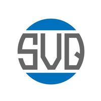 création de logo de lettre svq sur fond blanc. concept de logo de cercle d'initiales créatives svq. conception de lettre svq. vecteur