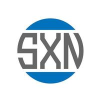 création de logo de lettre sxn sur fond blanc. concept de logo de cercle d'initiales créatives sxn. conception de lettre sxn. vecteur