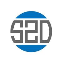 création de logo de lettre szo sur fond blanc. concept de logo de cercle d'initiales créatives szo. conception de lettre szo. vecteur