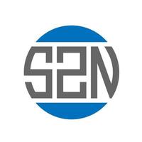 création de logo de lettre szn sur fond blanc. concept de logo de cercle d'initiales créatives szn. conception de lettre szn. vecteur