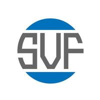 création de logo de lettre svf sur fond blanc. concept de logo de cercle d'initiales créatives svf. conception de lettre svf. vecteur