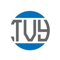 création de logo de lettre tvy sur fond blanc. concept de logo de cercle d'initiales créatives tvy. conception de lettre tvy. vecteur