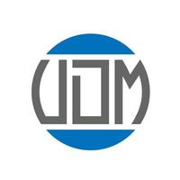 création de logo de lettre udm sur fond blanc. concept de logo de cercle d'initiales créatives udm. conception de lettre udm. vecteur