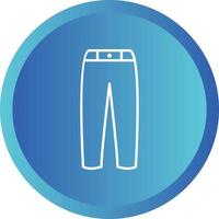 icône de ligne vectorielle de pantalon unique vecteur