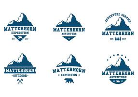 Étiquette Aventter Matterhorn vecteur