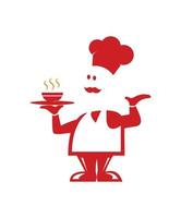 icône de chef cuisinier vecteur