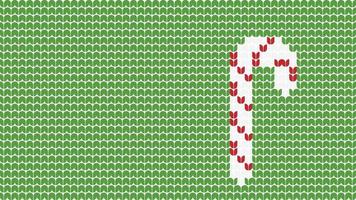 bordure de motif de fond de personnel de tricot sur fond vert, bordure de motif ethnique de tricot joyeux noël et affiche vectorielle de joyeux jours d'hiver vecteur