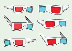 lunettes de soleil 3d collection de lunettes de cinéma blue ray vecteur