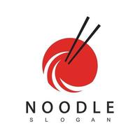 vecteur de logo de nouilles. modèle de logo adapté aux restaurants japonais et italiens