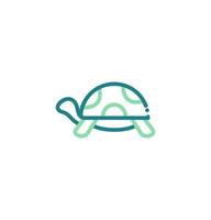 modèle de logo d'illustration vectorielle d'icône de tortue à de nombreuses fins. isolé sur fond blanc. vecteur