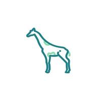 modèle de logo d'illustration vectorielle d'icône de girafe à de nombreuses fins. isolé sur fond blanc. vecteur