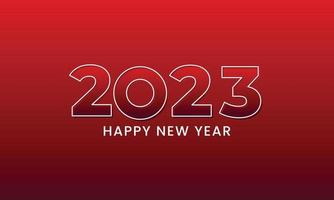 bonne année 2023. célébration festive. tendance et moderne pour le modèle de publication de bannière et de média vecteur