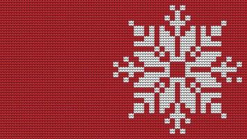 tricoter une bordure de motif sans couture sur fond rouge, tricoter une bordure de motif ethnique de flocon de neige joyeux noël et joyeux jours d'hiver affiche vectorielle vecteur