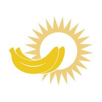 création d'icône logo banane vecteur