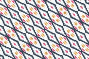 Ikkat ou Ikat Stripe Batik Textile Seamless Pattern Digital Vector Design Pour Imprimer Saree Kurti Bornéo Tissu Frontière Brosse Symboles Nuancier Fête Porter