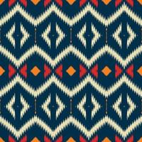 modèle sans couture d'art tribal vectoriel ikat. ethnique géométrique batik ikkat numérique vecteur conception textile pour impressions tissu sari mughal brosse symbole andains texture kurti kurtis kurtas